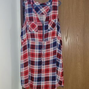 Torrid Red and Blue Plaid Dress